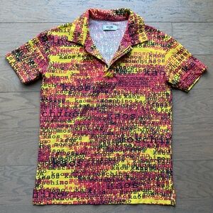 Vintage Moschino KAOS Print Polo Tee